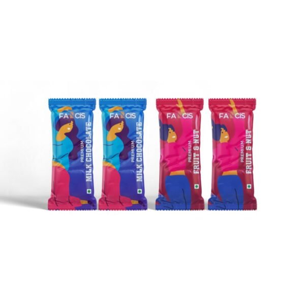 Fancis Chocolates | Pack of 4 | 160g | Milk Chocolate | Fruit & Nuts